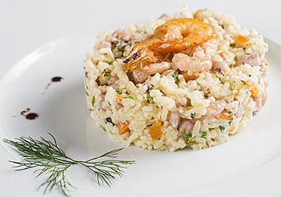 Make your own seafood risotto